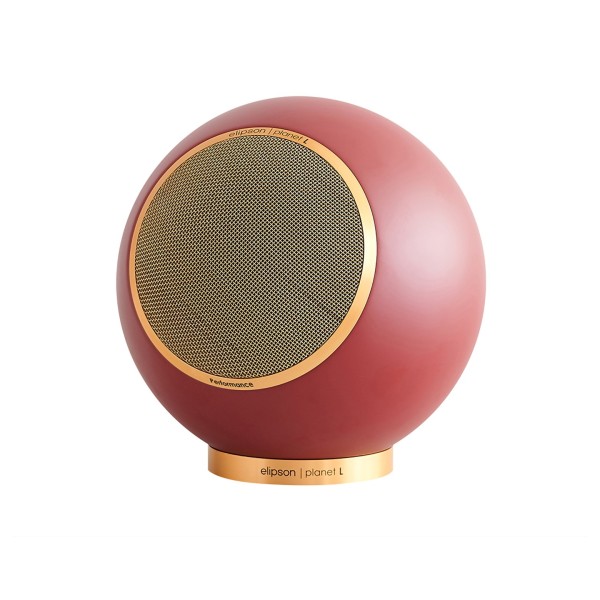 Elipson Planet L Performance Speaker (single), Burgundy-Gold - left angle 