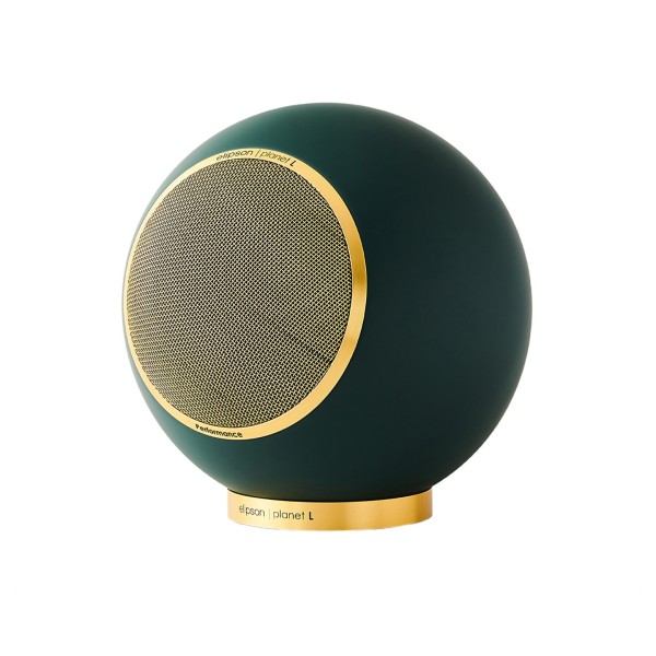 Elipson Planet L Performance Speaker (single), Dark Green-Gold - left 