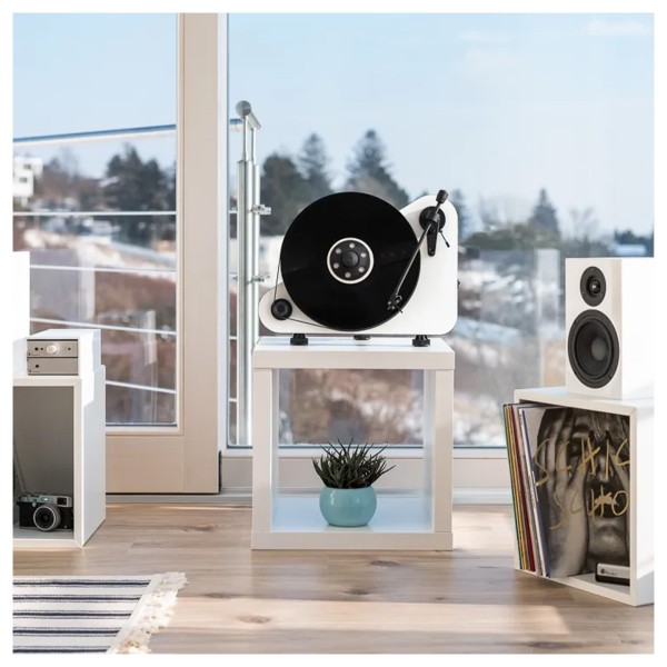 Pro-Ject VT-E BT R Bluetooth Vertical Right Handed Turntable, White