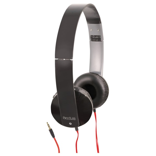 SoundLAB G141J Slim Profile Folding Stereo Headphones, 3.5mm - Angled