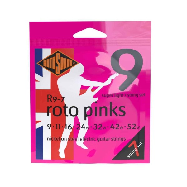 Rotosound R9-7 Roto Pinks Electric, Super Light, 9-52