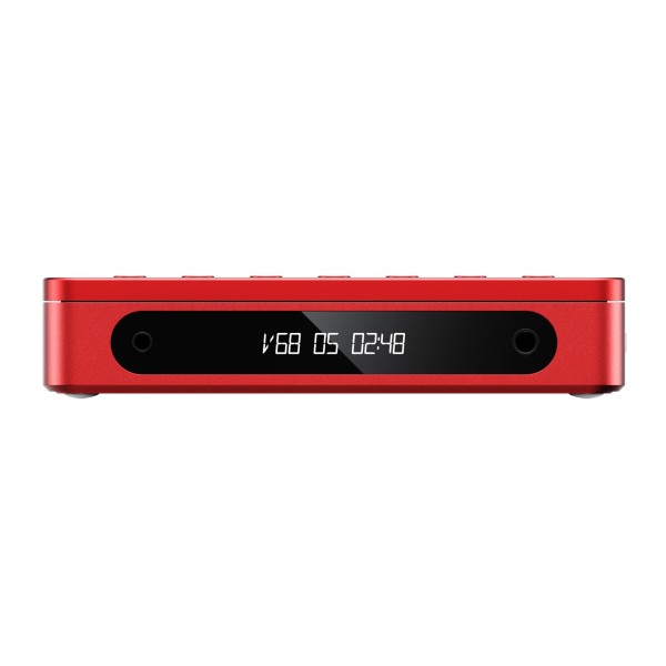 FiiO DM13 Portable CD Player with Bluetooth, Red - Front and Display