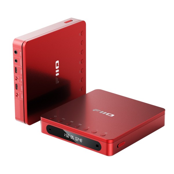 FiiO DM13 Portable CD Player with Bluetooth, Red - Front and Back