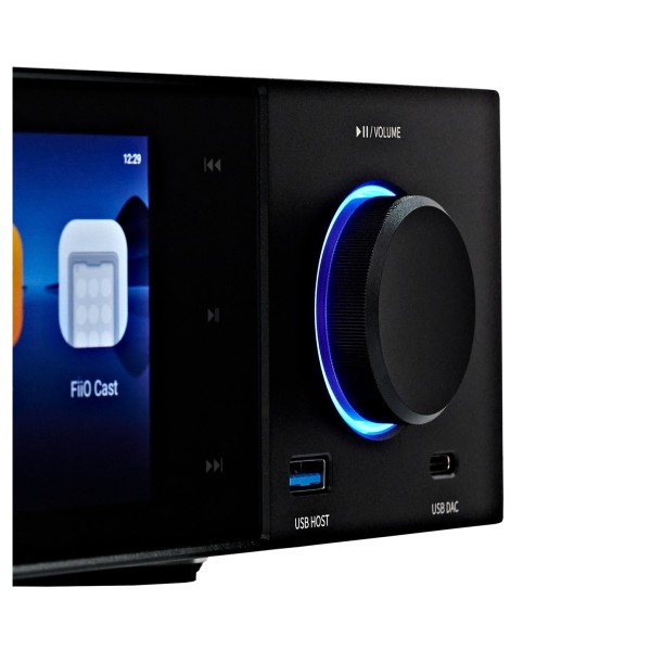 FiiO S15 Audio Streamer, Black - front detail