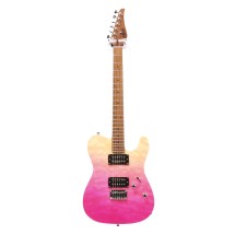JET Guitars JT-450 Roasted Maple, Quilted Transparent Pink - Secondhand