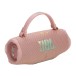 JBL Charge 6 Portable Bluetooth Speaker with Powerbank, Pink - Tilted, with handle