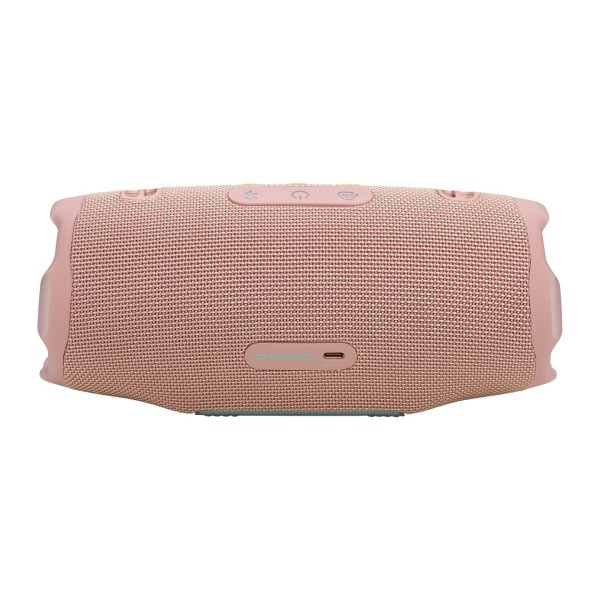 JBL Charge 6 Portable Bluetooth Speaker with Powerbank, Pink - Rear and USB C connection