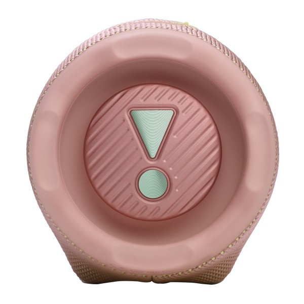 JBL Charge 6 Portable Bluetooth Speaker with Powerbank, Pink - Right side view and radiator