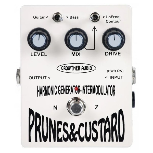 Crowther Audio Prunes & Custard Harmonic Overdrive Pedal - front