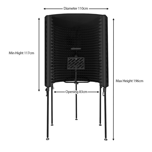 Imperative Acoustics Portable Vocal Booth, Black
