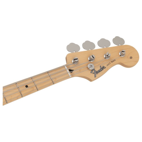 Fender Made in Japan Hybrid II Jazz Bass Maple Neck Modena Red - headstock 