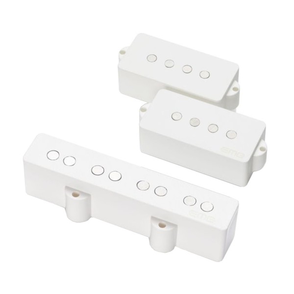 EMG GZR-PJHZ Geezer Butler Passive PJ Style Bass Pickup Set, White