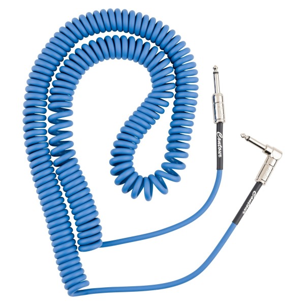 Fender Contour Coiled Cable, 9m/30ft, Lake Placid Blue