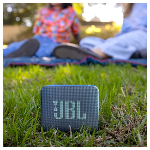 JBL GO Essential 2 Compact Portable Speaker, Red -  lifestyle blue 