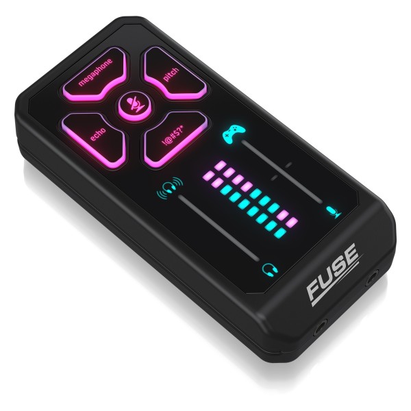TC Helicon FUSE Gaming Headset Mic Enhancer and Voice FX Angle