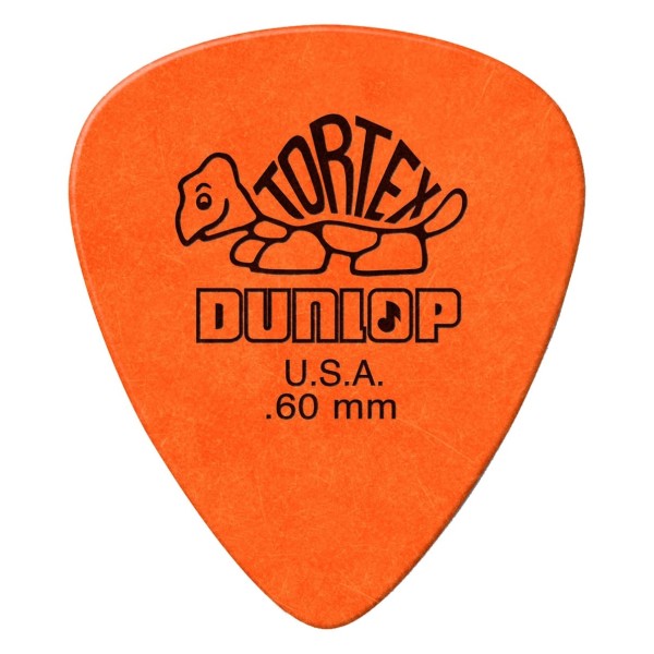 Dunlop 418P Tortex Standard Picks, .60mm, 12 Pack - front
