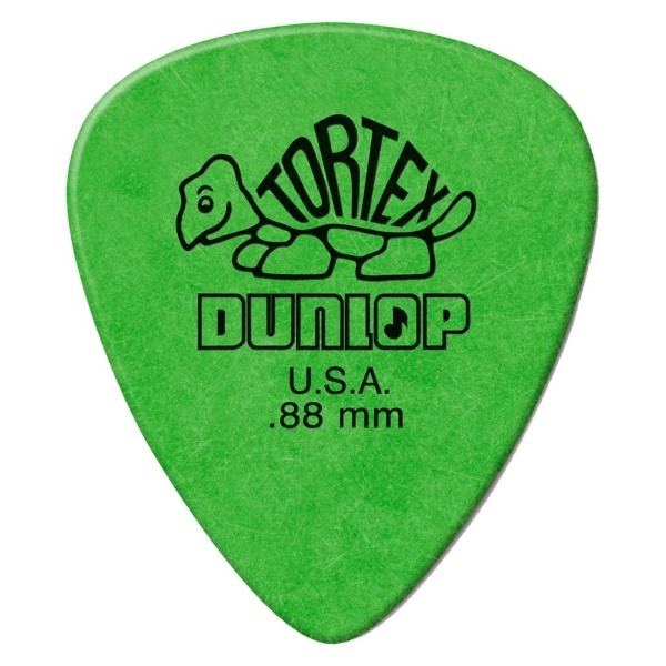 Dunlop 418P Tortex Standard Picks, .88mm, 12 Pack - front