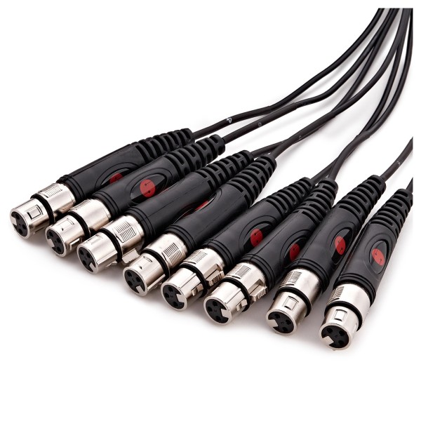 Studiospares 8-Way Moulded XLR (F) - XLR (M) Loom, 5m