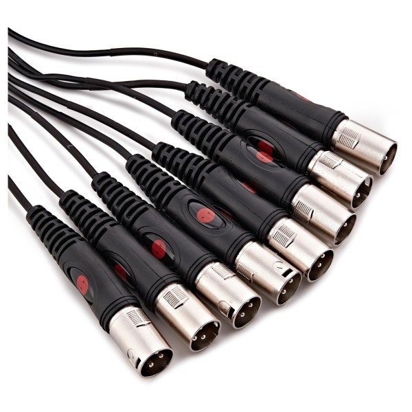 Studiospares 8-Way Moulded XLR (F) - XLR (M) Loom, 5m