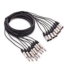 Studiospares 8-Way XLR (M) - 6.35mm TRS (M) Loom, 2.5m