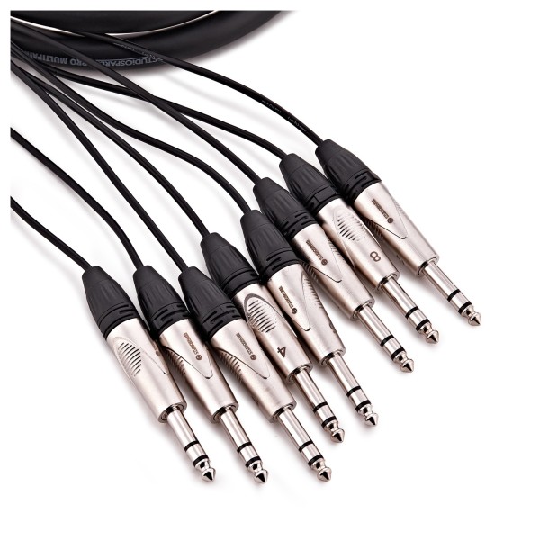 8-Way XLR (M) - 6.35mm TRS (M) Loom by Studiospares, 2.5m