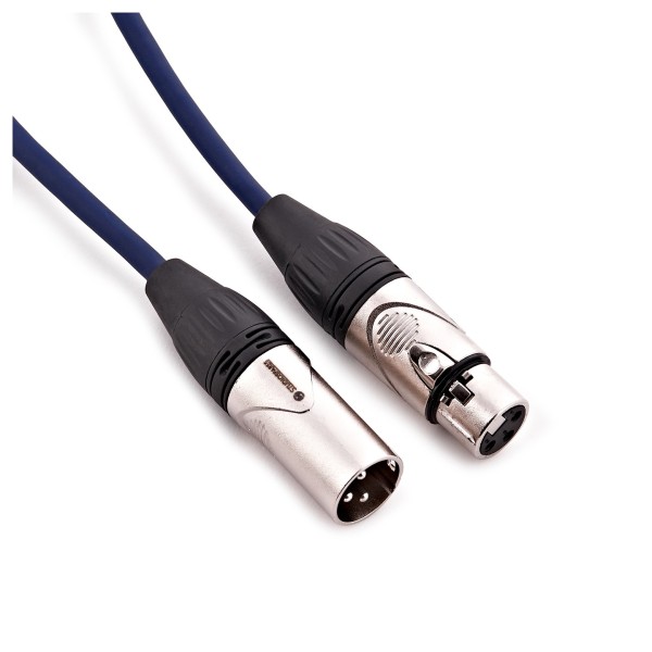 XLR (M) to XLR (F) Cable by Studiospares, 5m Blue