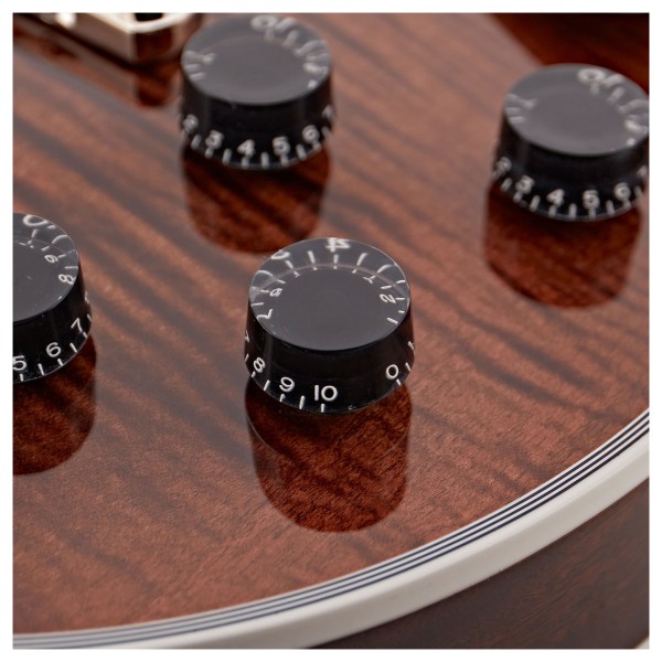 Gibson Custom Les Paul Custom Figured Rootbeer / Walnut Gloss #CS500660 - knobs