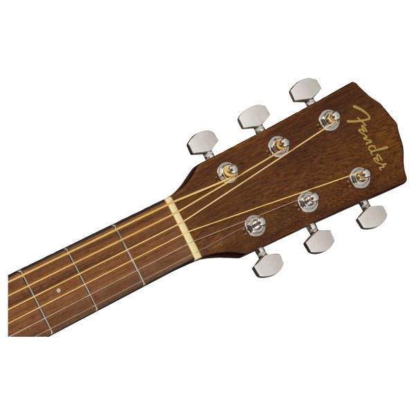 Fender CD-60 Dreadnought V3 DS, Natural Walnut with Case - headstock 