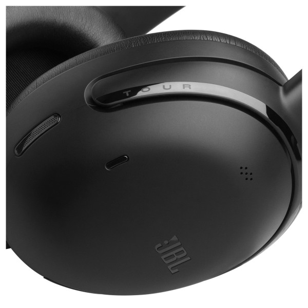 JBL Tour One M3 Wireless Over Ear Headphones, Black - Close-up view