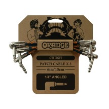 Orange CA038 Crush Instrument Patch Cable, 15cm/6in, 3 Pack