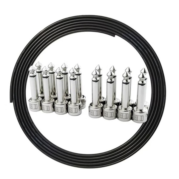 PedalPatch Solderless Patch Cable Kit, 16 Connectors, Medium, 5m