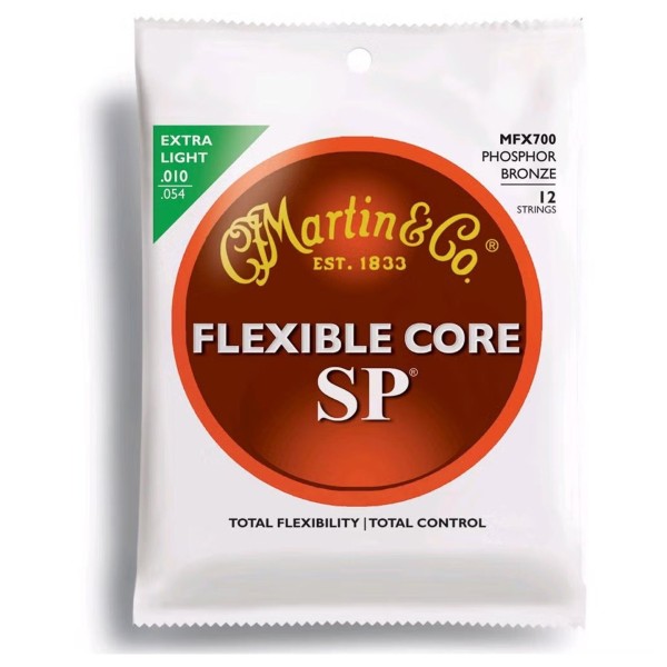 Martin MFX700 SP Flexible Core 92/8 Phosphor Bronze Acoustic, 12-String, Extra Light