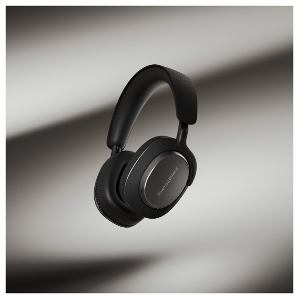 Bowers & Wilkins Px7 S3 Wireless Headphones, Anthracite Black - Beauty image, angled