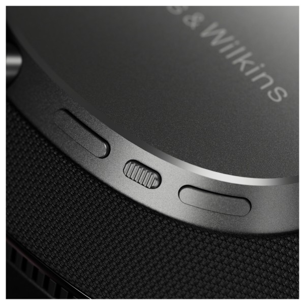Bowers & Wilkins Px7 S3 Wireless Headphones, Anthracite Black - Beauty image, controls
