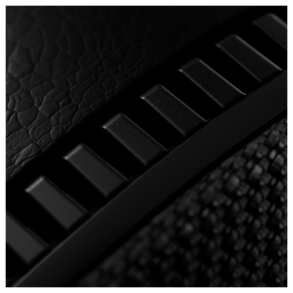 Bowers & Wilkins Px7 S3 Wireless Headphones, Anthracite Black - Beauty image, up-close textures
