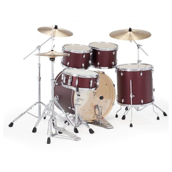 Pearl Export 22'' Rock Drum Kit, Satin Scarlet