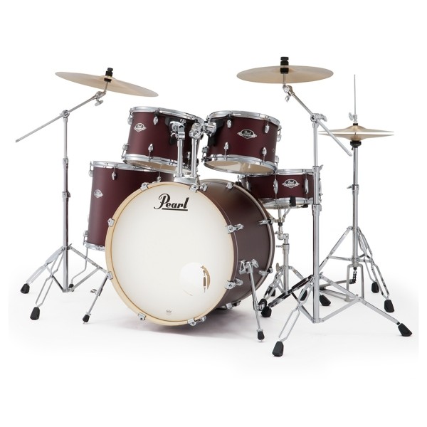 Pearl Export 22'' Rock Drum Kit, Satin Scarlet