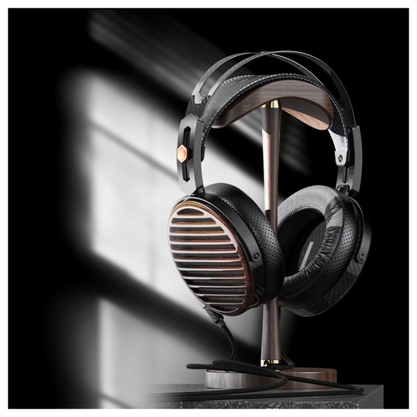 FiiO FT7 Flagship Open Back Planar Over Ear Headphones - Lifestyle Image, on headphone stand