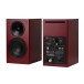 ELAC Designer Series Debut ConneX Adsum Active Bookshelf Speakers (Pair), Burgundy - one front and back 