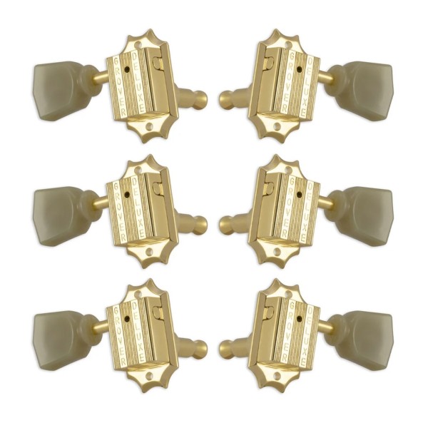 Grover 135G Vintage Machine Heads, 3 A-Side, Gold