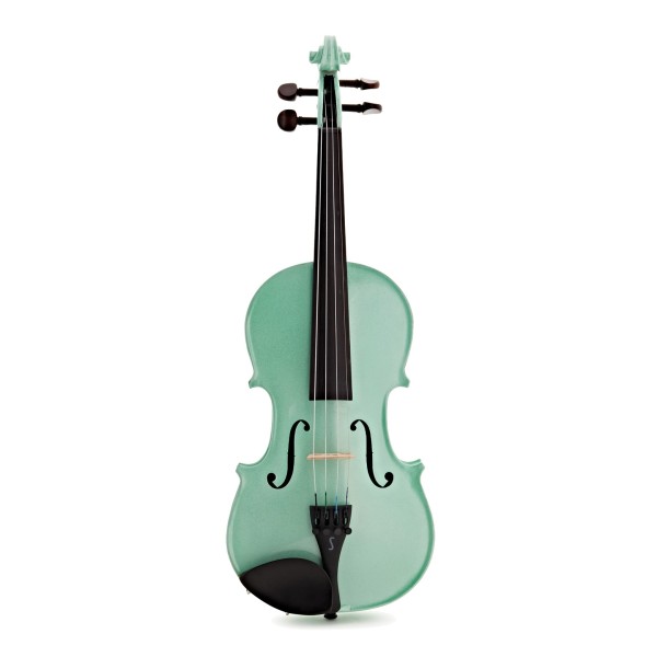 Stentor Harlequin Violin Outfit, Emerald Green, 1/2 - Front