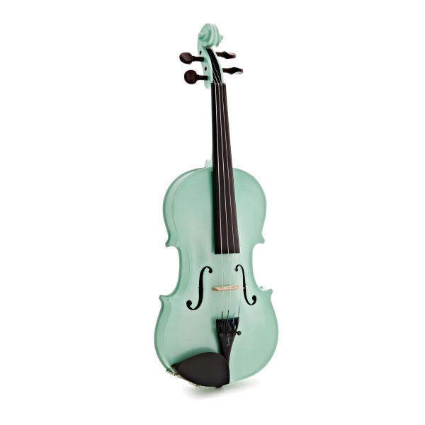 Stentor Harlequin Violin Outfit, Emerald Green, 1/2 - Side