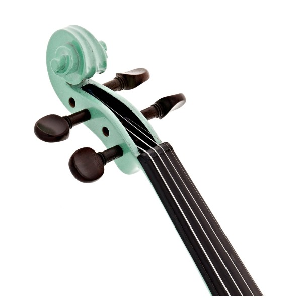 Stentor Harlequin Violin Outfit, Emerald Green, 1/2 - Scroll