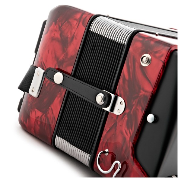 Hohner Bravo II 48 Silent Key Accordion, Red