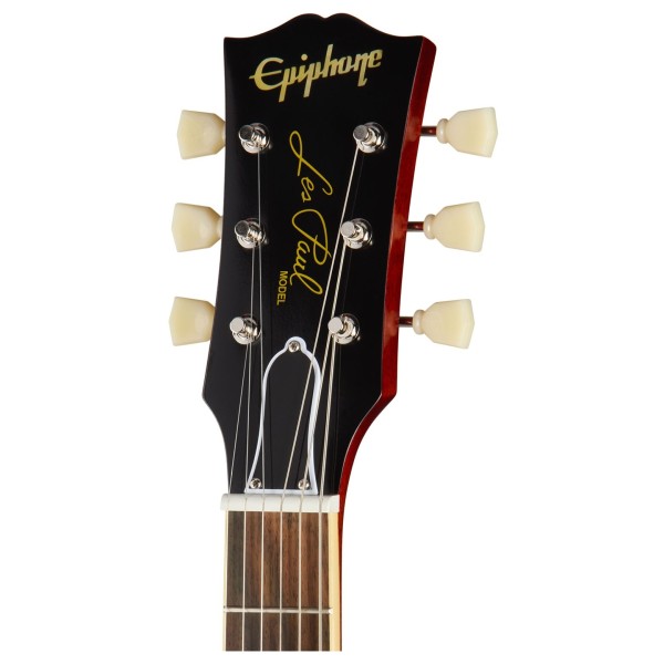Epiphone 1959 Les Paul Standard Reissue Left Handed, Deep Cherry Sunburst - headstock 