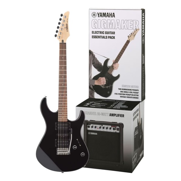 Yamaha ERG121GP II Gigmaker Guitar Pack, Black - front