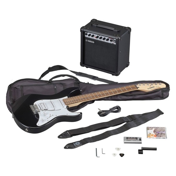 Yamaha EG112GP II Gigmaker Guitar Pack, Black - unpacked 