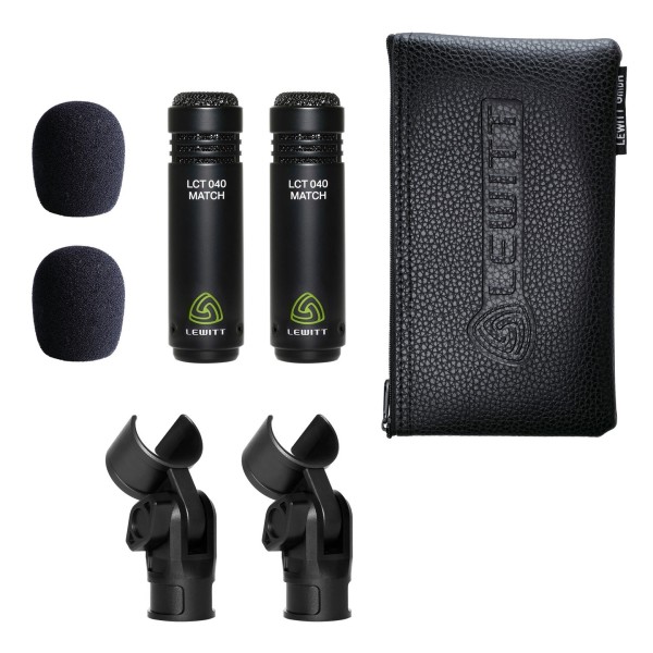 Lewitt LCT 040MP Small-Diaphragm Condenser Microphone, Matched Pair - Full Contents