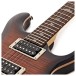 PRS SE CE24 Limited Edition Black Gold Burst Flame Top - pickups 