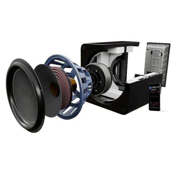 SVS SB-5000 R|Evolution Subwoofer Speaker, Black Ash - exploded 